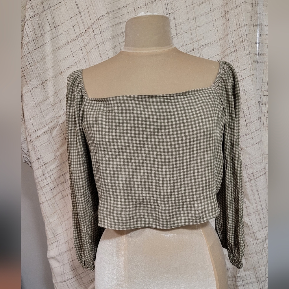n/t gingham 3XL crop top plus size